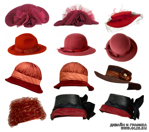 Шляпы и шляпки для фотошопа 2