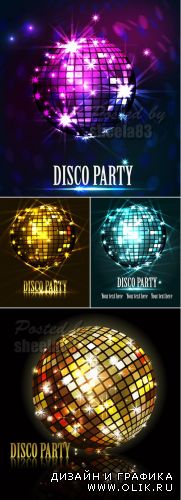 Disco Party Backgrounds Vector