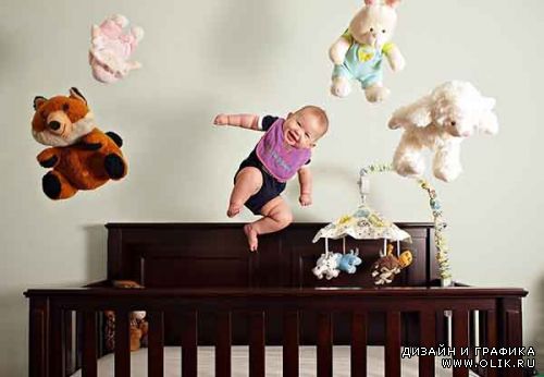 Шаблон для детей-прыжок младенца