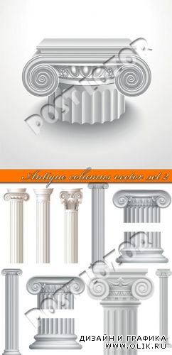 Античные колонны часть 2 | Antique columns vector set 2