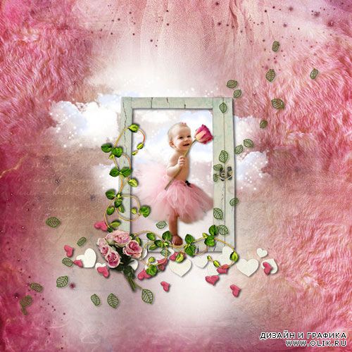 Цветочный скрап-набор - Розовый май