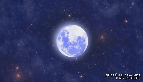 Видео футажи- Романтическое ночное небо