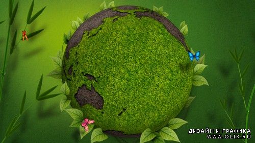 Футаж - Зеленая планета Земля