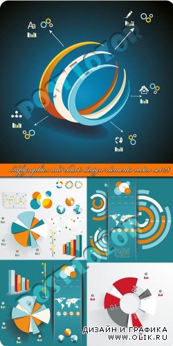 Инфографики и диаграммы часть 28 | Infographics and chart design elements vector set 28