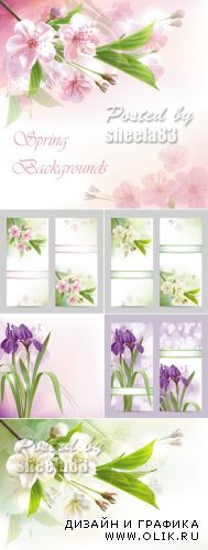 Spring Backgrounds & Banners Vector