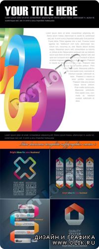 Idea business template infographics vector 3