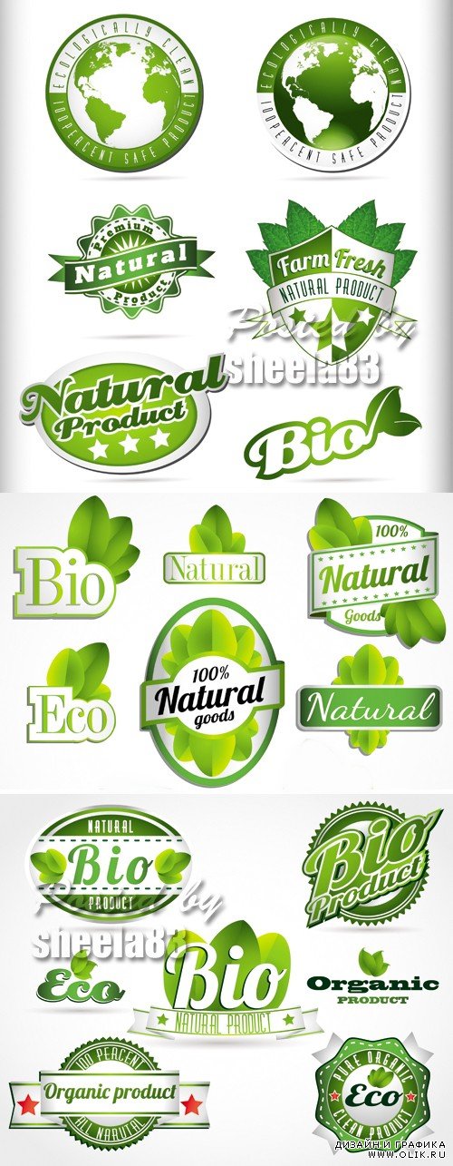 Eco Labels Vector