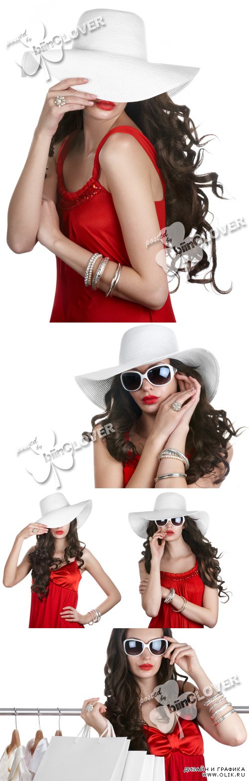 Woman in sunglasses and white hat 0415