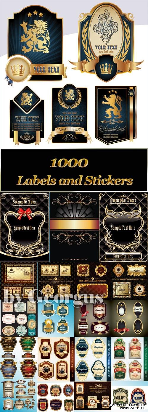 Big Collection Vector Labels and Stickers
