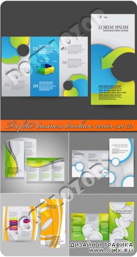 Брошюра из трёх страниц часть 32 | Tri fold business brochure vector set 32