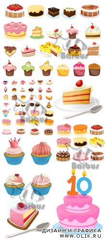 Sweet cakes and pies / Сладкие кексы и тортики
