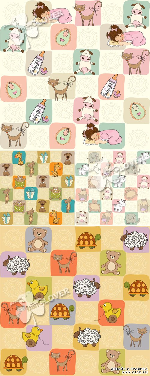 Cartoon seamless pattern with toys 0428