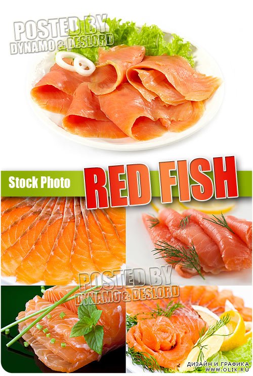 Красная рыба - Растровый клипарт