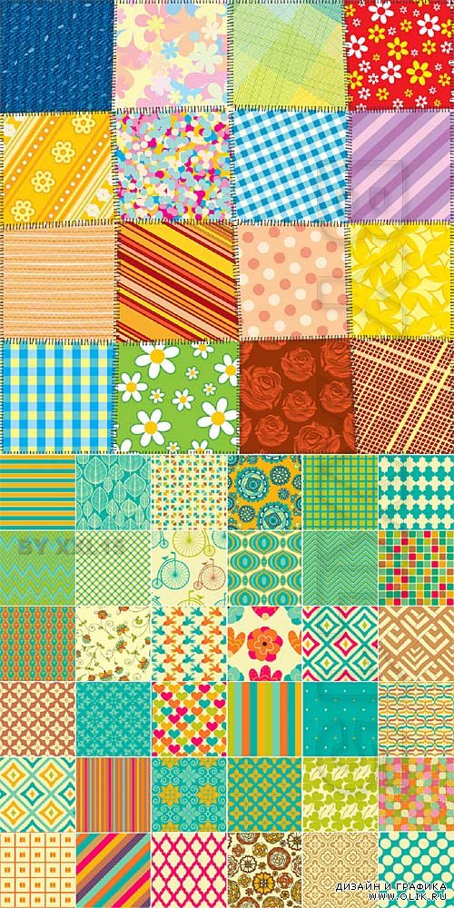 Colorful seamless patterns