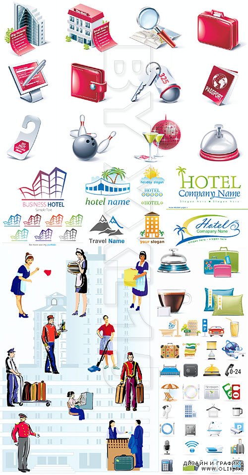 Hotel icons and logos