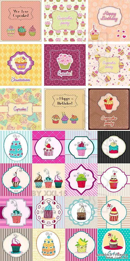 Cute cupcakes cards
