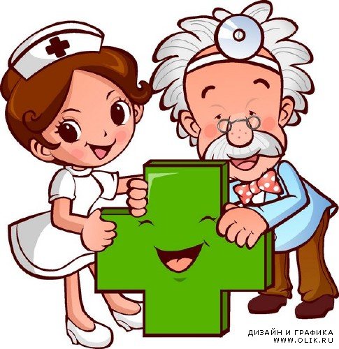 Больница, врач и медсестра в векторе