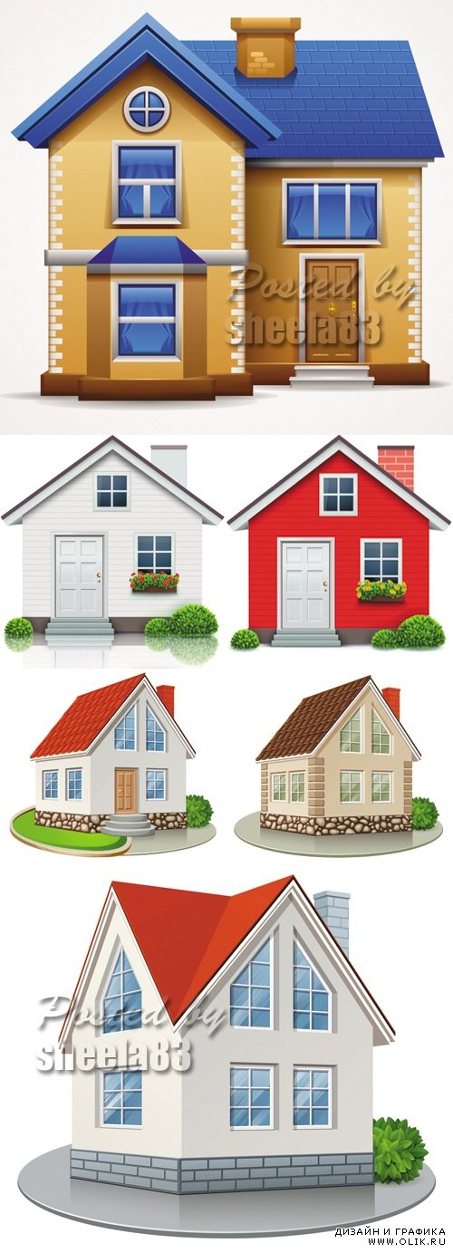 Real Estate Concept - Houses Vector