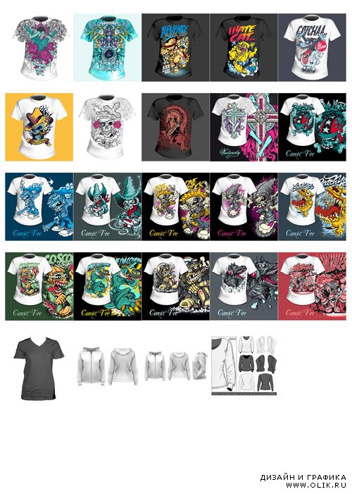 Векторная коллекция T-Shirts и CriaModa