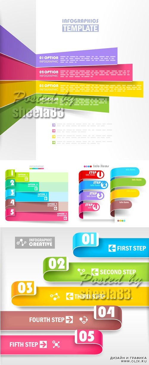 Infographic Items Vector