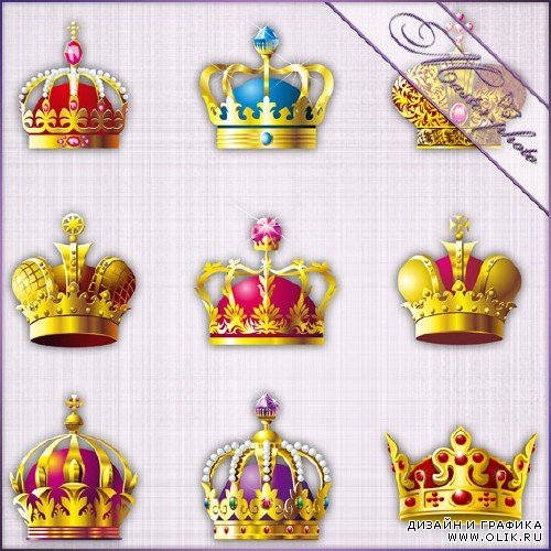 Многослойный PSD исходник - Короны для королей