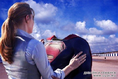 Шаблон для мужчин-в объятиях защитника супермена