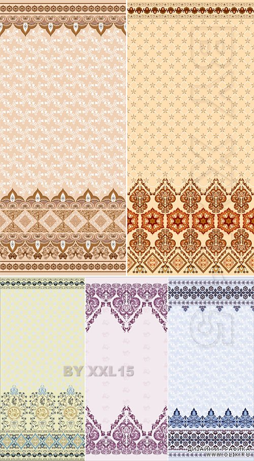 Ethnic patterns with wide bordure