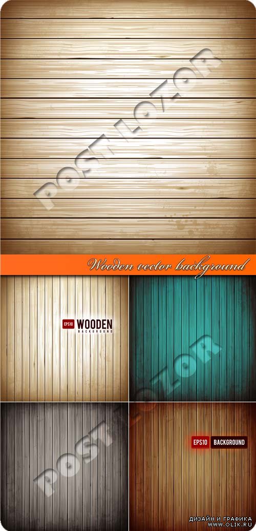 Деревянные фоны | Wooden vector background