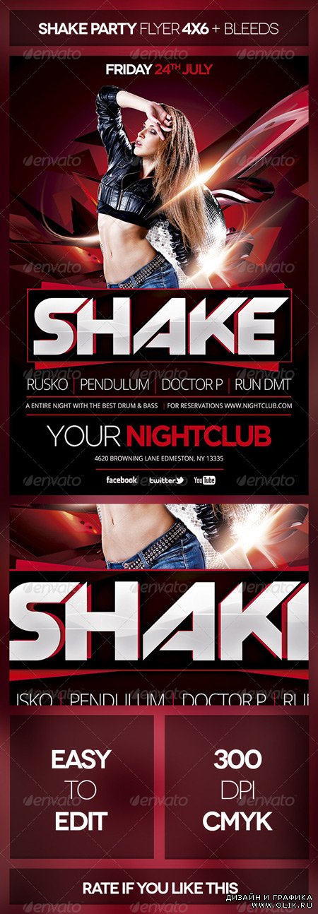 Shake Party Flyer
