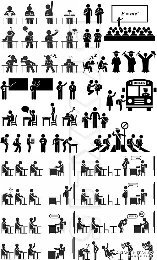 People pictograms 6-Education