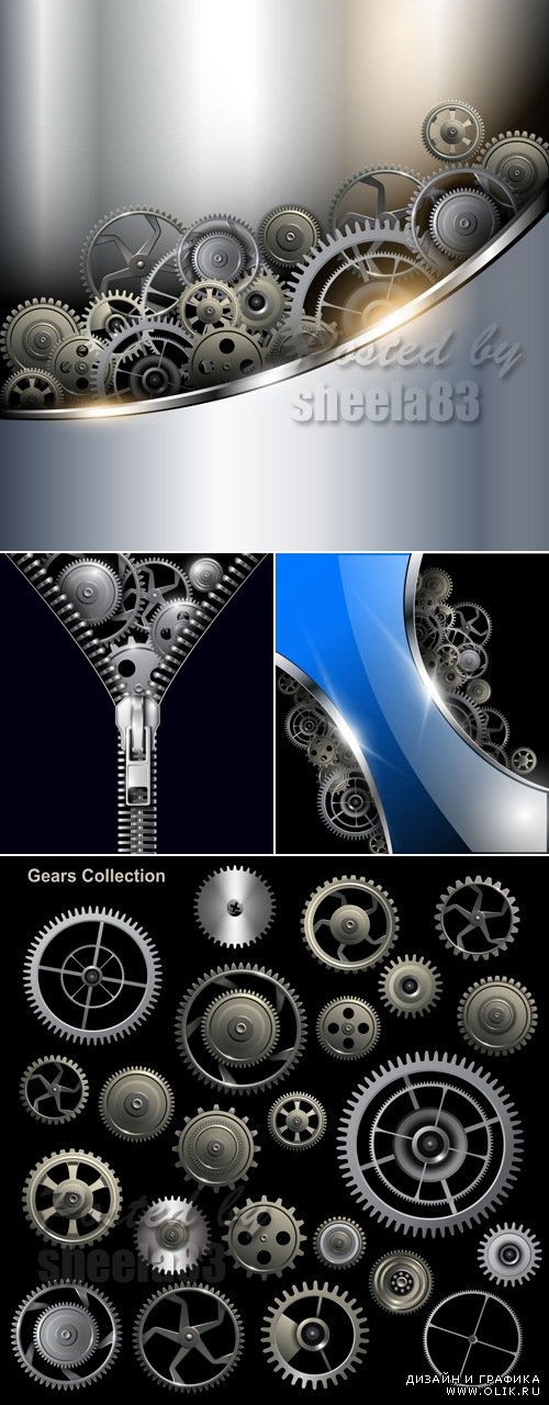 Gears & Gears Backgrounds Vector