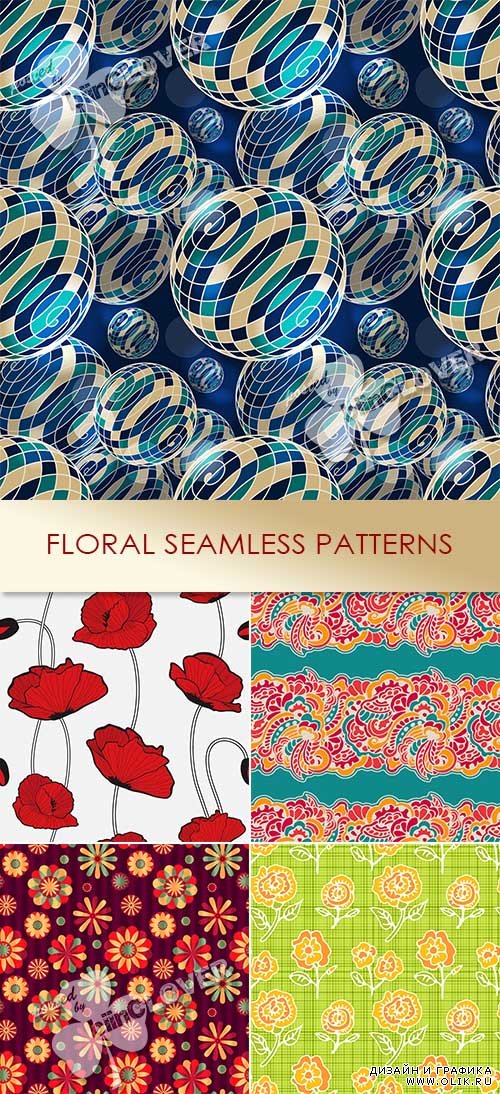 Floral seamless patterns 0487