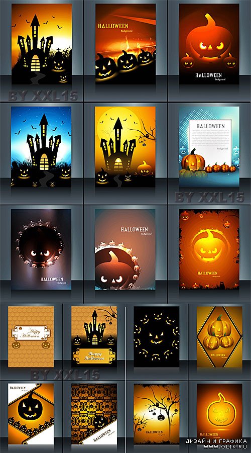 Halloween cards and flyers templates