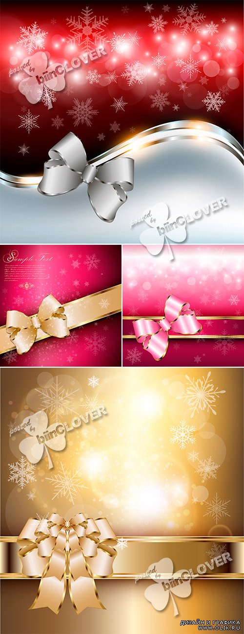 Shiny background with gold bow 0490