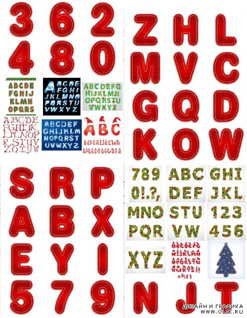 Vector - Christmas alphabets