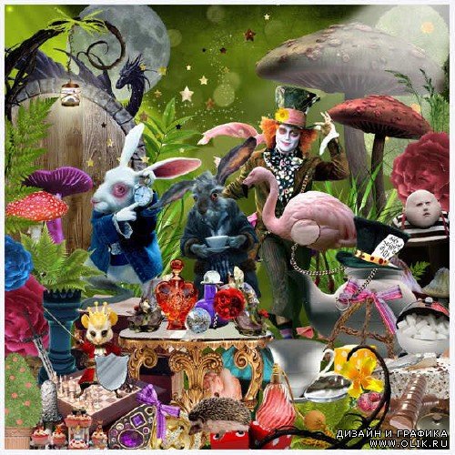 Скрап-комплект - Alice in Wonderland