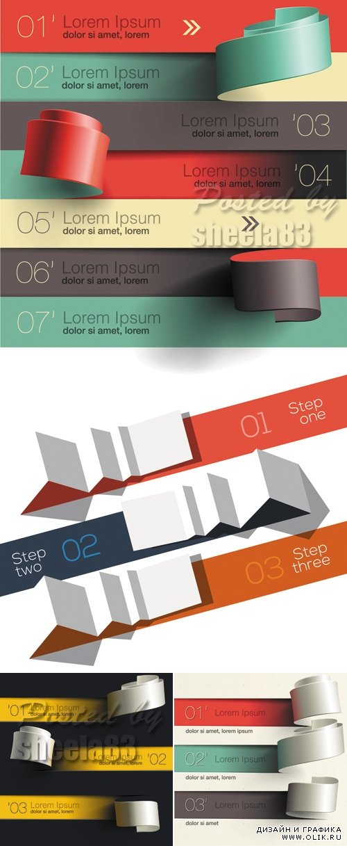 Modern Infographic Templates Vector