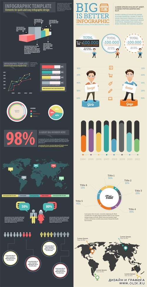 Infographic Elements PSD Templates
