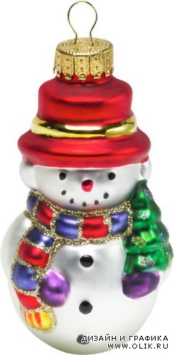 Елочные игрушки: Дед Мороз, Санта Клаус и Снеговик