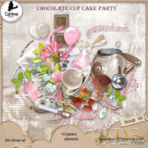 Кулинарный скрап-комплект - Шоколадный тортик