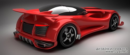 Растровый клипарт - 3D автомобили