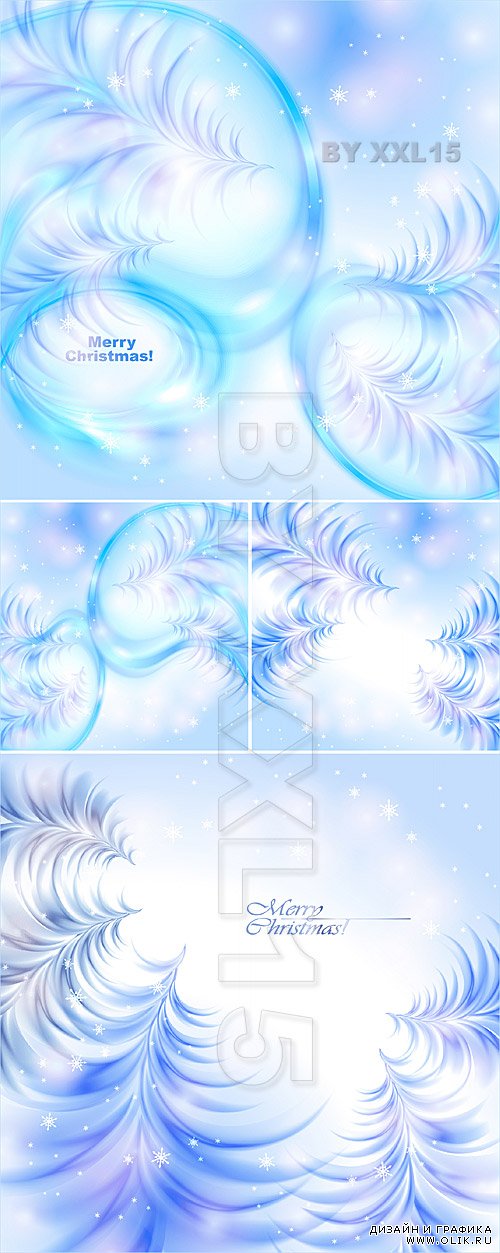 Christmas icy abstract backgrounds