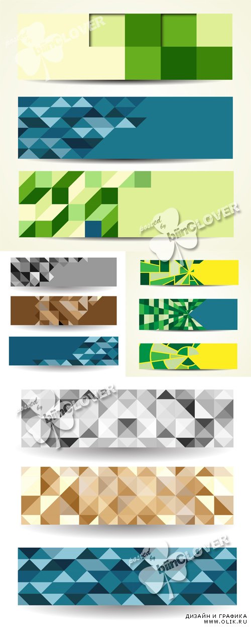 Abstract geometric banners 0532