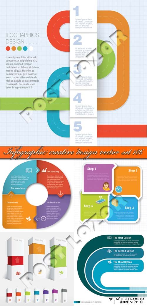 Инфографики креативный дизайн часть 186 | Infographic creative design vector set 186