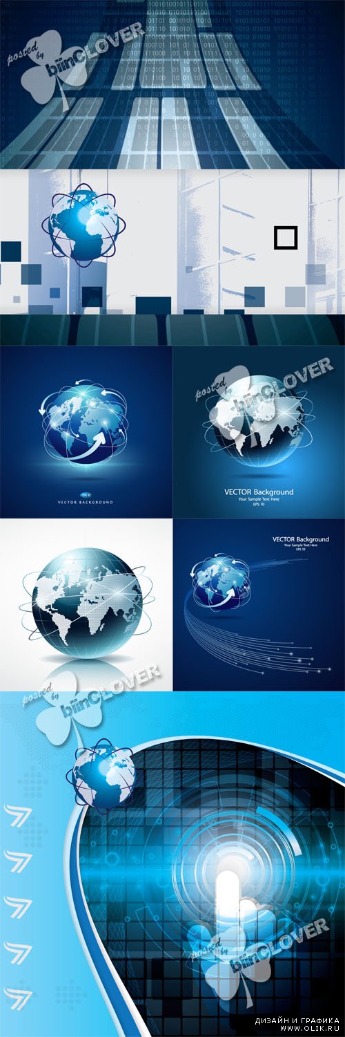 Business template with globe 0543