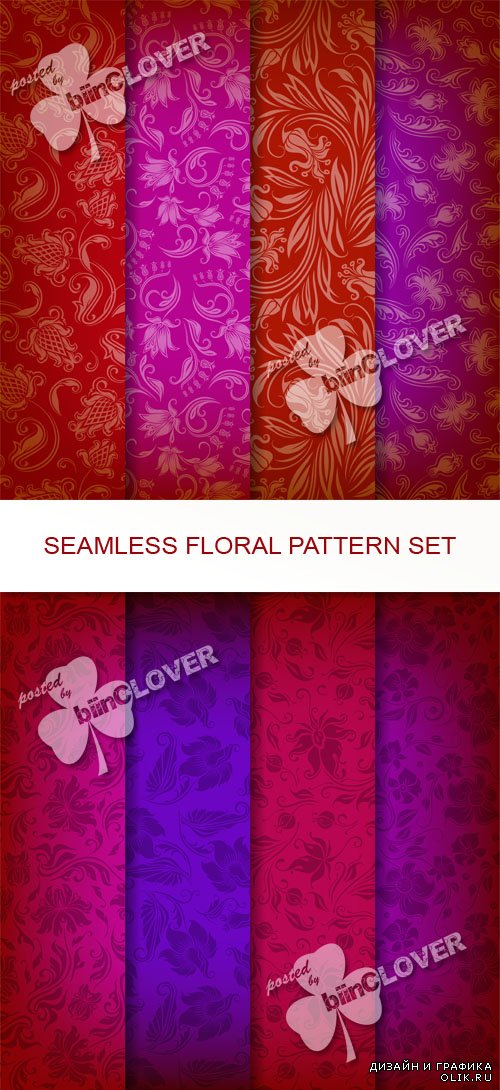 Seamless floral pattern set 0551