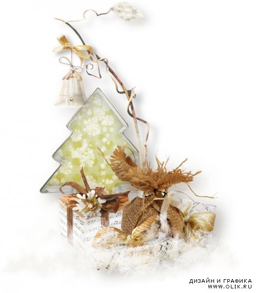 Праздничные кластеры -  новогодние и рождественские композиции на прозрачном фоне