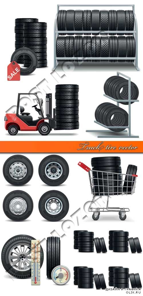 Шины и колёса | Truck tire vector