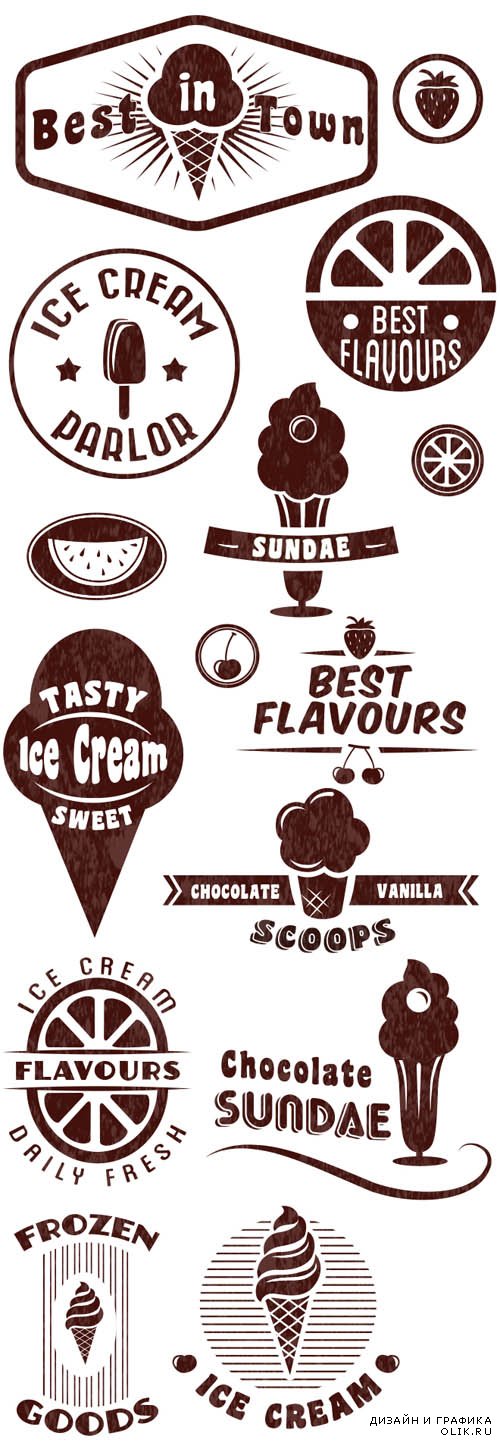 Logos Ice Cream Vector Set
