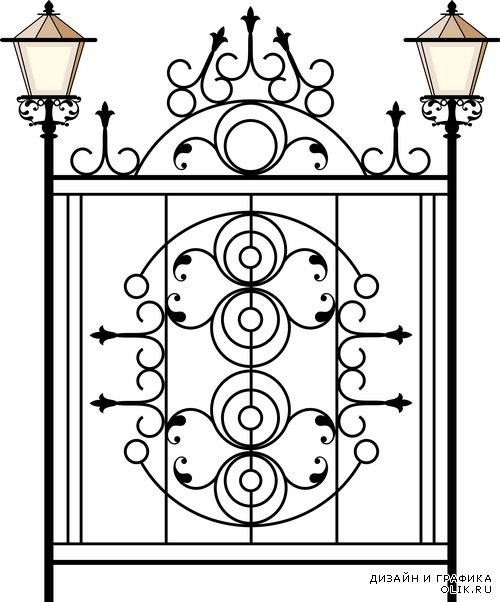 Векторный клипарт - Железные ворота 2